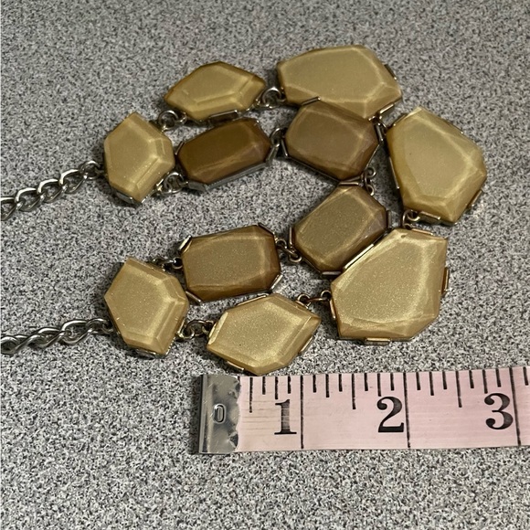 Cream Faux Stone Statement Bib Necklace - Picture 7 of 8